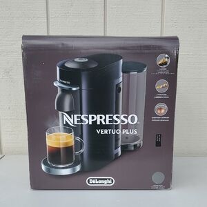 Nespresso Vertuo Plus Coffee Maker in Black in original box By DeLonghi